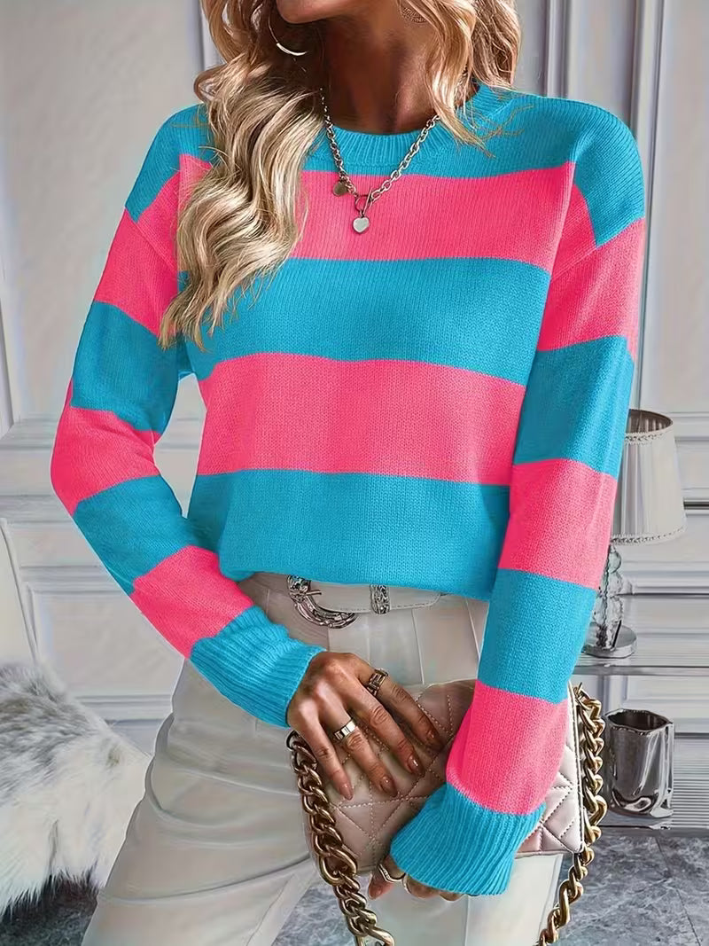 Women's Crew Neck Pullover Sweater Women's Top Women's Sweater — view 8