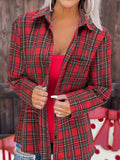 Red Plaid Long Sleeves Shirt ZK2465