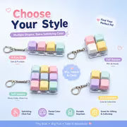 1 Macaron Button Toy, Portable Button Keychain Pendant, Random Style Mini Desktop Decompression Toy, Suitable — view 7