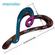 Marcolor 2pcs Contrast Heart Shark Clip Large Size Hair Claw Clip Spoon Long Hair Updo Lazy Style Hair Clip — view 3