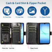 The Clutch Hour | Samsung Galaxy A17 5G Zipper Wallet Case with Card Slots, Wristlet Strap & Screen Protector