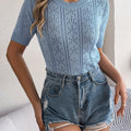 Women'S Light Beige Crop Top with Cut-Out Detail