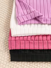 Girls' Clothing 4-Piece Set: Comfortable and Versatile Long-Sleeve Ribbed Knit Tops for Spring, Autumn, and — view 5