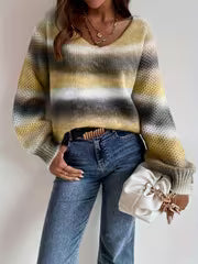 V-Neck Sweater • Random Gradient Color — view 4