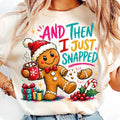 Sassy Gingerbread Man Christmas Sweatshirt, Snapped Off — view 1