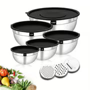 Set Of 8/15 Sealed Mixing Bowls, Made Of Rust-resistant Stainless Steel. Multiple Sizes Meet Daily Needs And — view 10