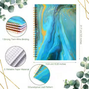 Receipts, Kept | 4pc Marble Accounting Ledger Books, Spiral Bound, 200 Sheets Total